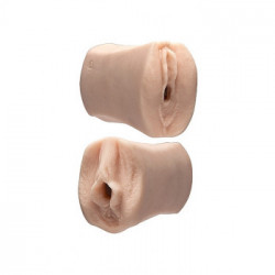 DocJohnson Andrews & JAnn Double Pocket Pussy - Masturbatore a Forma di Vagina e Bocca, Realistico, Color Pelle, Senza