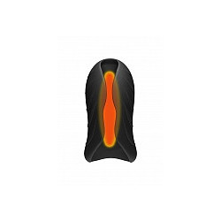 DocJohnson Silicone Warming Stroker Vibrating - Masturbatore, con Vibrazione, Stimolante, Ricaricabile, Nero