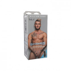 DocJohnson William Seed Ultraskyn Stroker Ass - Masturbatore a Forma di Ano, senza Vibrazioni, Contenitore Aspirante, Realistico