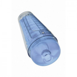 DocJohnson Optix Ultraskyn Stroker Crystal - Masturbatore, Senza Vibrazione, Contenitore Aspirante, Azzurro