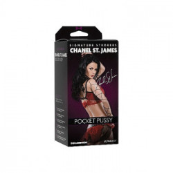 DocJohnson Chanel St. James Ultraskyn Pocket Pussy - Masturbatore a Forma di Vagina, Stimolante, Portatile, senza Vibrazioni
