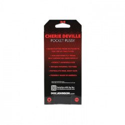 DocJohnson Cherie DeVille Ultraskyn Pocket Pussy - Masturbatore a Forma di Vagina, Realistico, Color Pelle, Senza Vibrazione