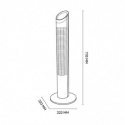 Argo Aspire Tower - Ventilatore a torre, Argento, 3 Vel 