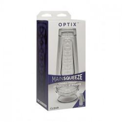 DocJohnson Optix Ultraskyn Stroker Pussy - Masturbatore, Senza Vibrazione, Contenitore Aspirante, Trasparente