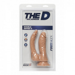 DocJohnson Double Dippin' D Firmskyn - Doppio Dildo, Doppia Stimolazione