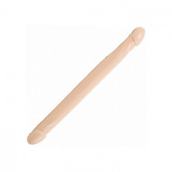 DocJohnson Smooth Double Header White - Doppio Dildo, Lungo 45 cm, Doppia Penetrazione