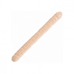 DocJohnson Veined Double Header White - Doppio Dildo, Lungo 45 cm, Doppia Penetrazione