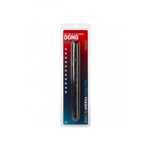 DocJohnson Veined Double Header Black - Doppio...