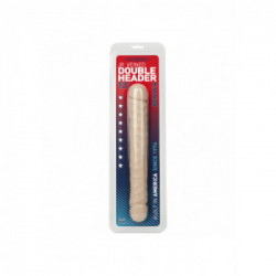 DocJohnson Jr. Veined Double Header Skin Bender - Doppio Dildo, Lungo 30 cm, Doppia Penetrazione