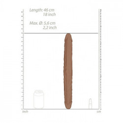 ShotsDouble Dong Tan - Dildo Doppio, 46 cm, Realistico, Stimolante