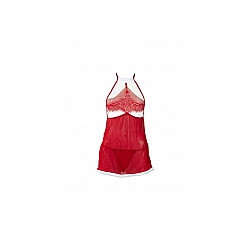ShotsMerry Babydoll OS Red - Provocante, Seducente, Rossa, Tg S/L