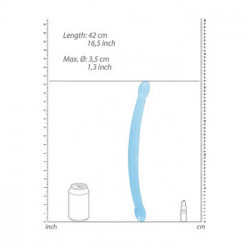 Shots Dildo Blue - Dildo Doppio, 42cm , Lungo