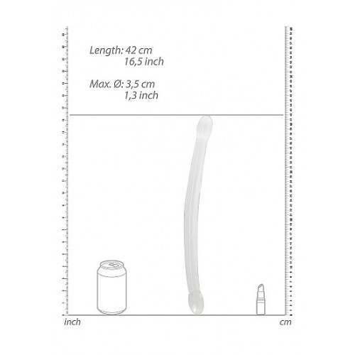 Shots Dildo Transparent - Doppio Dildo, 42cm ,...
