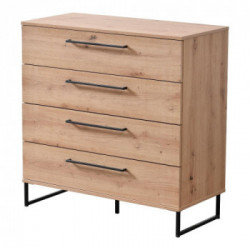 Kit Furniture Spain Cassettiera, 4 Cassetti, 91,5x42x95 cm, Rovere Anticato