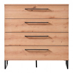 Kit Furniture Spain Cassettiera, 4 Cassetti, 91,5x42x95 cm, Rovere Anticato