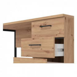 Kit Furniture Spain Scrivania, 3 Cassetti, 137,5x56x75 cm, Rovere Anticato