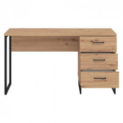 Kit Furniture Spain Scrivania, 3 Cassetti, 137,5x56x75 cm, Rovere Anticato