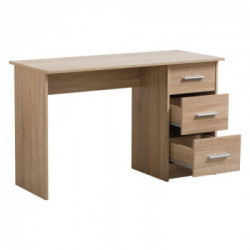 Kit Furniture Valencia Scrivania, 3 Cassetti, 121x50x74,5 cm, Colore Sonoma, 