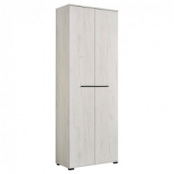 Kit Furniture Lulù Armadio 2 Ante Battenti, 1 Ripiani, 1 Appendiabiti, 67,5x40x195 cm, Bianco Opaco