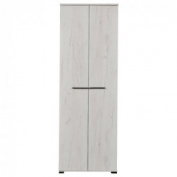 Kit Furniture Lulù Armadio 2 Ante Battenti, 1 Ripiani, 1 Appendiabiti, 67,5x40x195 cm, Bianco Opaco