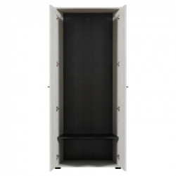 Kit Furniture Lulù Armadio 2 Ante Battenti, 1 Ripiani, 1 Appendiabiti, 67,5x40x195 cm, Bianco Opaco