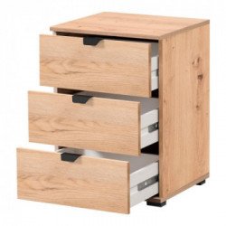 CassettKit Furniture Swiss Cassettiera, 3 Cassetti, 45x40x63 cm, Rovere Anticato