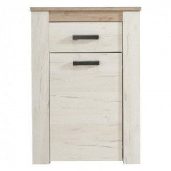 Kit Furniture Denmark Cassettiera, 1 Anta Battente, 1 Ripiano, Rovere Sbiancato e Rovere
