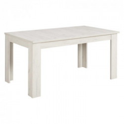 KitFurniture Malta Rovere Sbiancato Tavolo 6/8 Posti, Truciolato Rivestito con Carta Melaminica, 160,5/200,5x90,5x76,5 cm