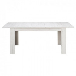 KitFurniture Malta Rovere Sbiancato Tavolo 6/8 Posti, Truciolato Rivestito con Carta Melaminica, 160,5/200,5x90,5x76,5 cm