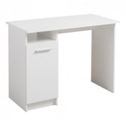 Kit Furniture Paris Scrivania, 1 Anta Battente, 1 Ripiano, 100x50x74,5 cm, Bianco