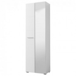 Kit Furniture Bellagio Armadio, 2 Ante Battenti, 4 Ripiani, 1 Appendiabiti, 60x35,5x195,5 cm, Bianco Opaco