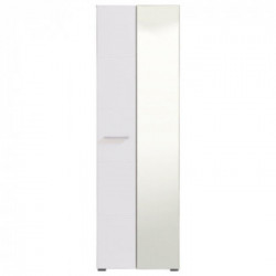 Kit Furniture Bellagio Armadio, 2 Ante Battenti, 4 Ripiani, 1 Appendiabiti, 60x35,5x195,5 cm, Bianco Opaco