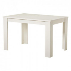 KitFurniture Oslo Bianco Opaco Tavolo 6/8 Posti, Truciolato Rivestito con Carta Melaminica, 120/153x80x75 cm