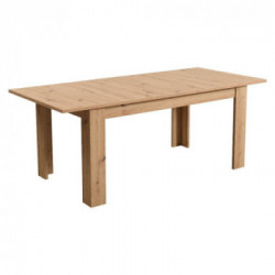 KitFurniture Malta Rovere Anticato Tavolo 6/8 Posti, Truciolato Rivestito con Carta Melaminica, 160,5/200x90,5x76,5 cm