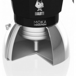 Bialetti New Moka Induction - Caffettiera 4 Tazze, Alluminio, Nera