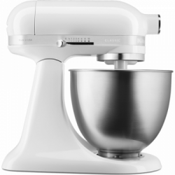 KitchenAid 5K45SSEFW Classic - Robot da Cucina, 275 W, 58-220 rpm, 4,3 Lt., Matte White