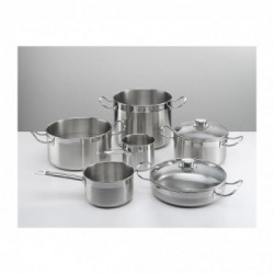 Foster 8210 008 - Batteria di Pentole per Induzione, Inox, 8 Pezzi