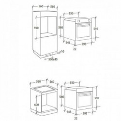 Candy FCT896X WIFI -Forno Elettrico da Incasso, 70 Litri, Inox, Classe A
