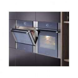 Foster 7135 081 - Forno da Incasso Combinato a Vapore, Vetro Nero Smussato, Inox Spazzolato, 60x46 cm, A++