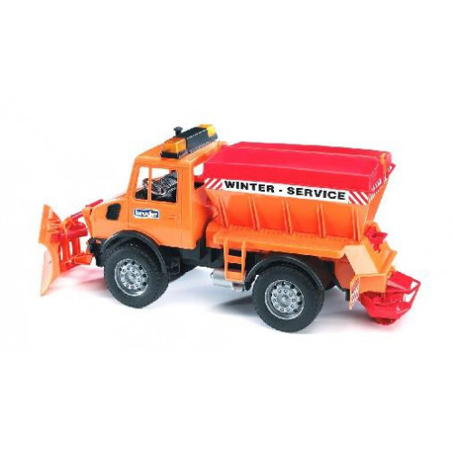 MB Unimog spargisale e spazzaneve Bruder