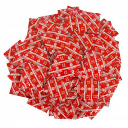 Durex London red condoms 100 pcs. - Preservativi Rossi, Aroma Fragola, Confezione da 100