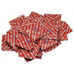 Durex London red condoms 100 pcs. - Preservativi Rossi, Aroma Fragola, Confezione da 100
