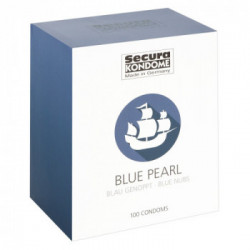 Secura Kondome Blue Pearl - Preservativi Stimolanti, Confezione da 100