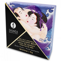Shunga Erotic Art Sea Salt Crystals Exotic Fruits - Sali da Bagno Rilassanti, Aroma Frutta Esotica, 75 g