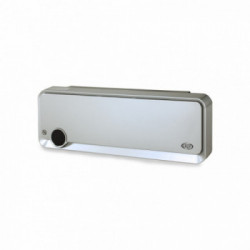 Argo Kompass - Termoventilatore da parete, Ceramico, 2000 W, Timer, Argento