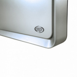 Argo Kompass - Termoventilatore da parete, Ceramico, 2000 W, Timer, Argento