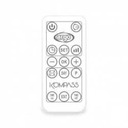 Argo Kompass - Termoventilatore da parete, Ceramico, 2000 W, Timer, Argento