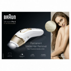 Braun Silk-expert Pro IPL PL5054 Luce pulsata intensa (IPL) Oro, Bianco