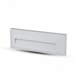 3W LED Step Light White Body Rectangular IP65 3000K