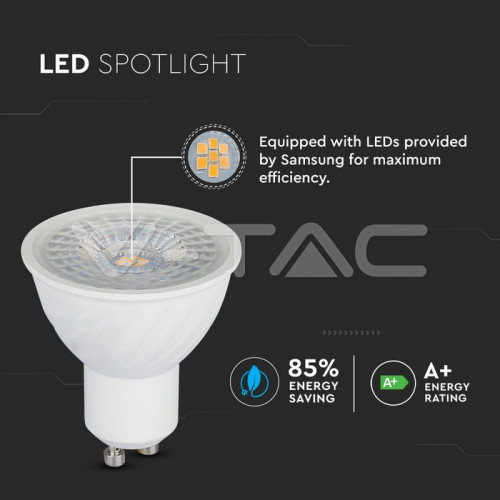 V-TAC VT-247 lampada LED 6,5 W GU10 F